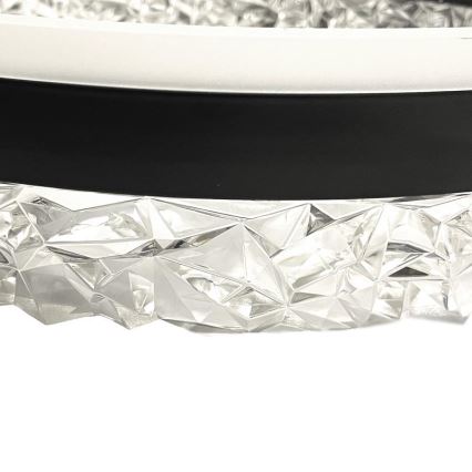 LED Stmievateľný luster na lanku LED/80W/230V 3000-6500K čierna + diaľkové ovládanie
