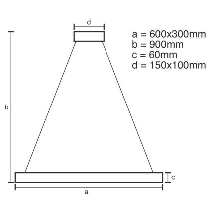 LED Stmievateľný luster na lanku LED/80W/230V 3000-6500K + diaľkové ovládanie