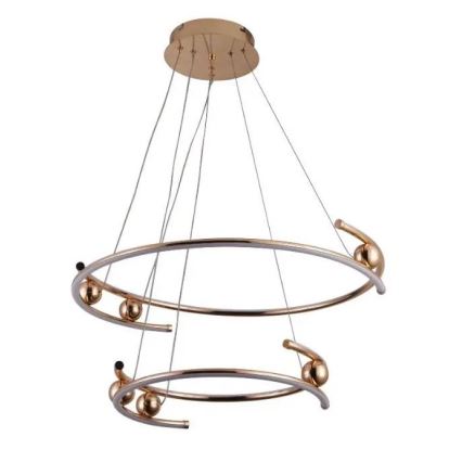 LED Stmievateľný luster na lanku LED/80W/230V 3000-6500K pr. 60 cm + diaľkové ovládanie