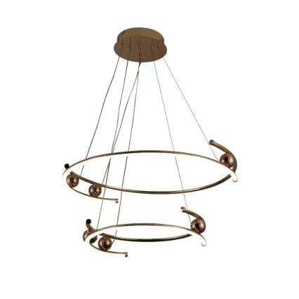 LED Stmievateľný luster na lanku LED/80W/230V 3000-6500K pr. 60 cm + diaľkové ovládanie