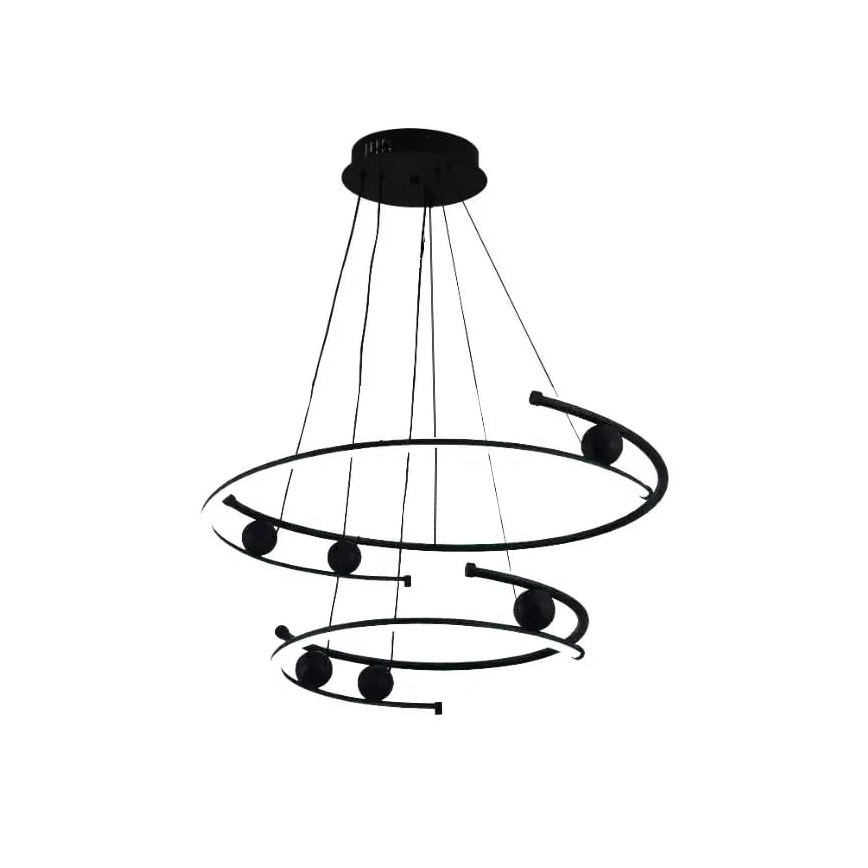 LED Stmievateľný luster na lanku LED/80W/230V 3000-6500K + diaľkové ovládanie