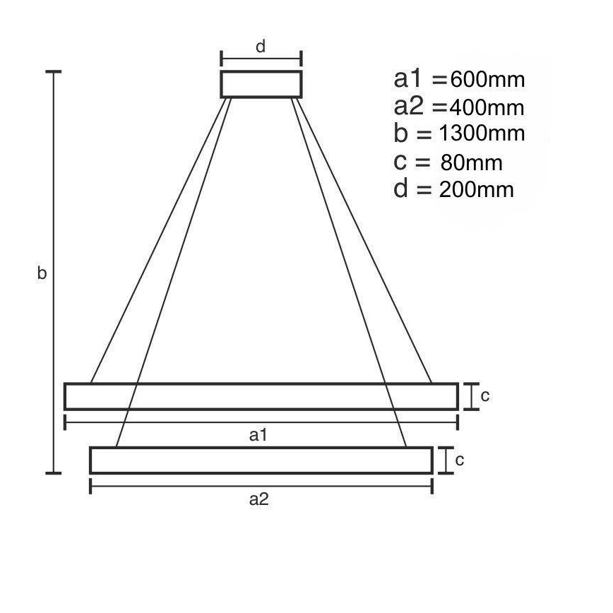 LED Stmievateľný luster na lanku LED/80W/230V 3000-6500K + diaľkové ovládanie