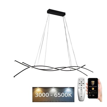 LED Stmievateľný luster na lanku LED/80W/230V 3000-6500K + diaľkové ovládanie