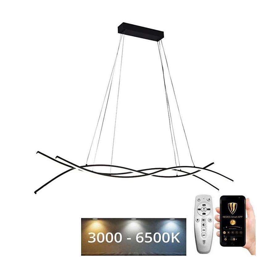 LED Stmievateľný luster na lanku LED/80W/230V 3000-6500K + diaľkové ovládanie