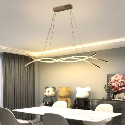 LED Stmievateľný luster na lanku LED/80W/230V 3000-6500K + diaľkové ovládanie