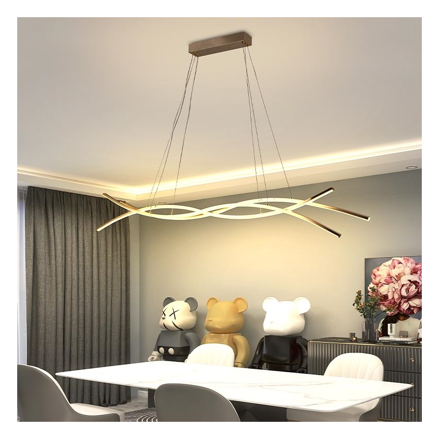 LED Stmievateľný luster na lanku LED/80W/230V 3000-6500K + diaľkové ovládanie