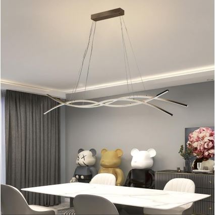 LED Stmievateľný luster na lanku LED/80W/230V 3000-6500K + diaľkové ovládanie