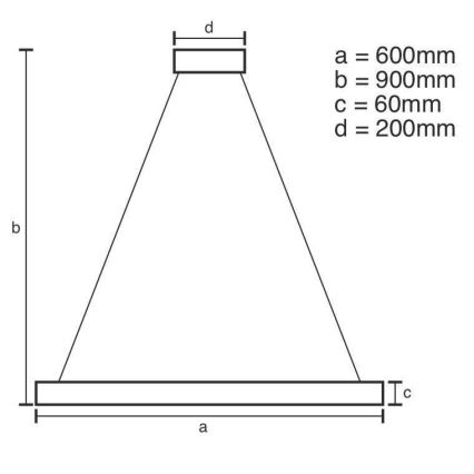 LED Stmievateľný luster na lanku LED/85W/230V 3000-6500K + diaľkové ovládanie