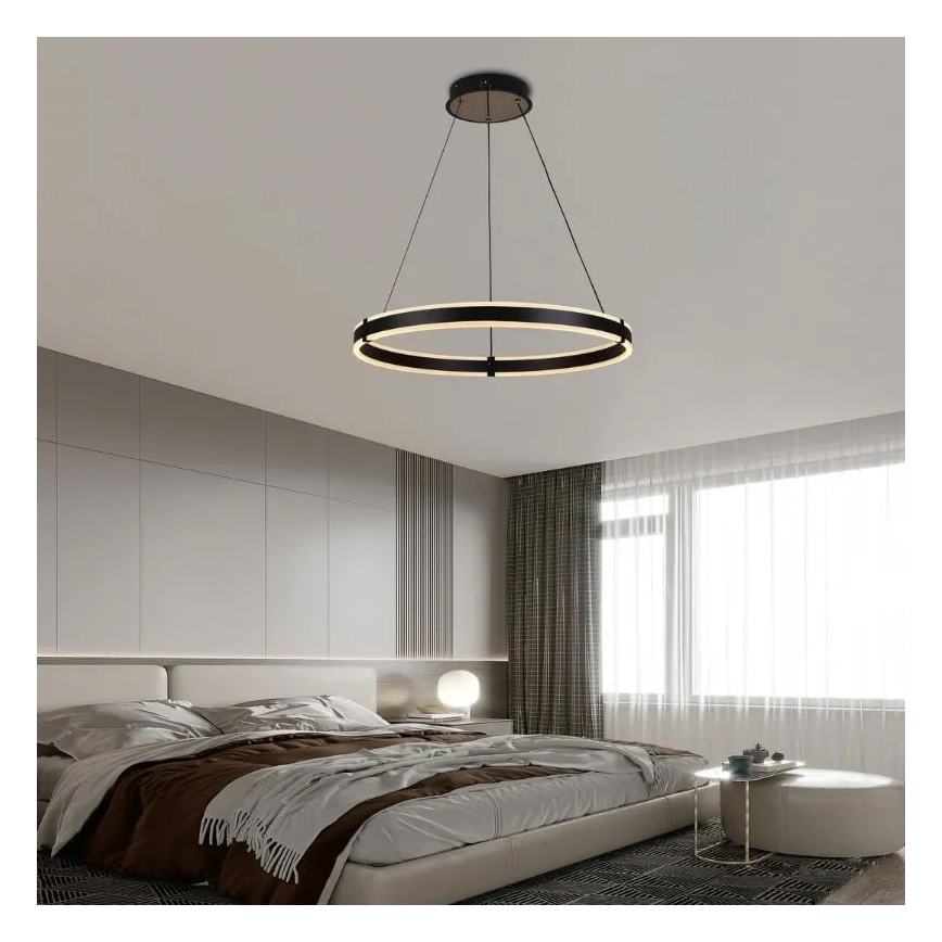 LED Stmievateľný luster na lanku LED/85W/230V 3000-6500K + diaľkové ovládanie