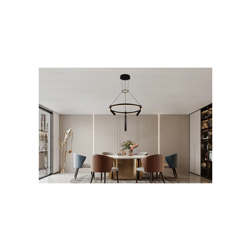 LED Stmievateľný luster na lanku LED/85W/230V 3000-6500K + diaľkové ovládanie