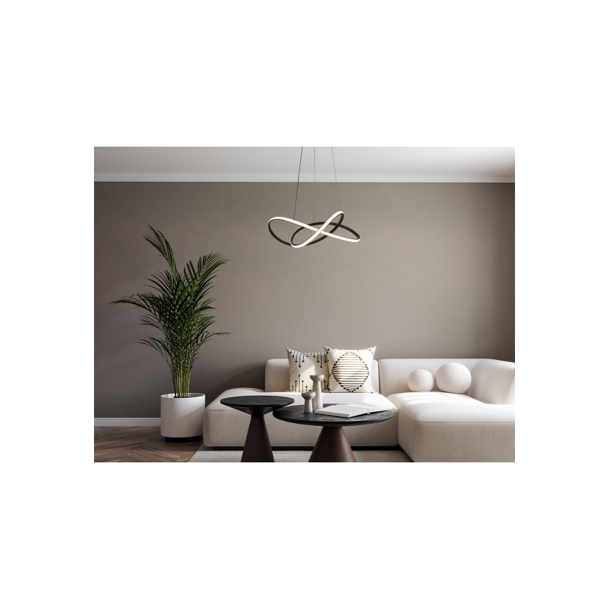 Stmievateľný LED závesný luster na lane LED/85W/230V 3000-6500K priemer 60 cm + diaľkové ovládanie