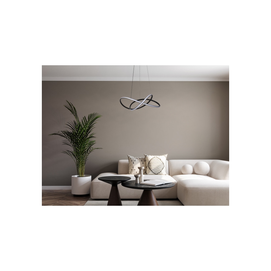 Stmievateľný LED závesný luster na lane LED/85W/230V 3000-6500K priemer 60 cm + diaľkové ovládanie