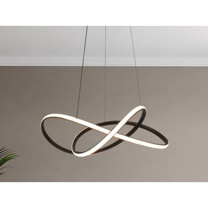 Stmievateľný LED závesný luster na lane LED/85W/230V 3000-6500K priemer 60 cm + diaľkové ovládanie