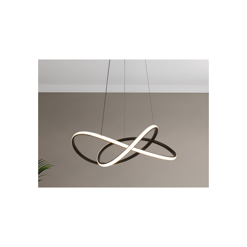 Stmievateľný LED závesný luster na lane LED/85W/230V 3000-6500K priemer 60 cm + diaľkové ovládanie