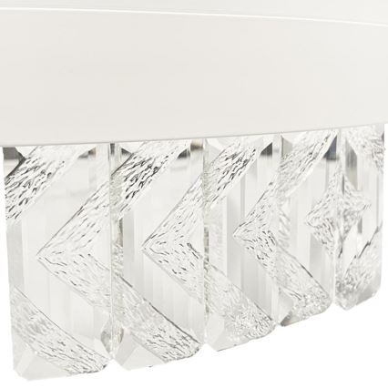 LED Stmievateľný krištáľový luster na lanku LED/90W/230V 3000-6500K biela + diaľkové ovládanie
