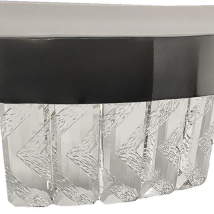 LED Stmievateľný krištáľový luster na lanku LED/90W/230V 3000-6500K lesklý chróm + diaľkové ovládanie