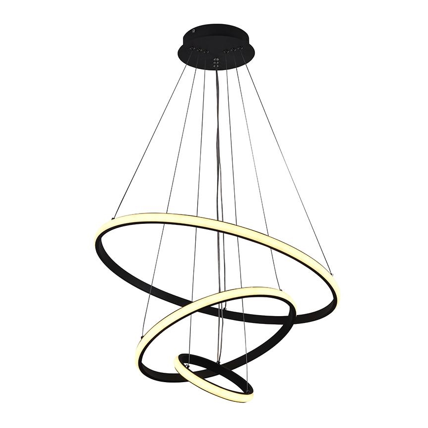 LED Stmievateľný luster na lanku LED/90W/230V 3000-6500K + diaľkové ovládanie