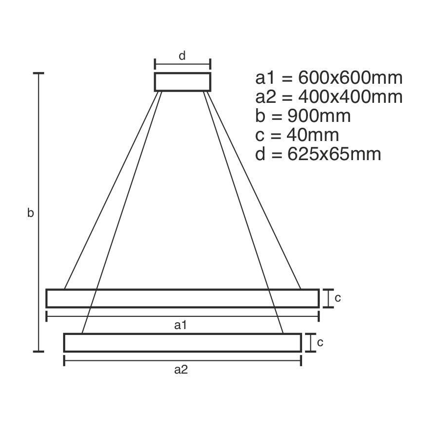 LED Stmievateľný luster na lanku LED/90W/230V 3000-6500K + diaľkové ovládanie