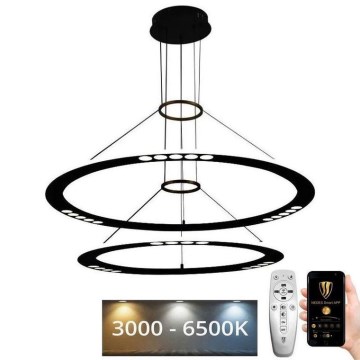LED Stmievateľný luster na lanku LED/90W/230V 3000-6500K + diaľkové ovládanie
