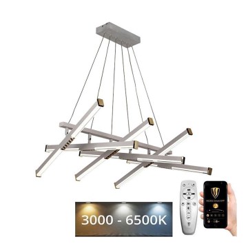 LED Stmievateľný luster na lanku LED/90W/230V 3000-6500K + diaľkové ovládanie