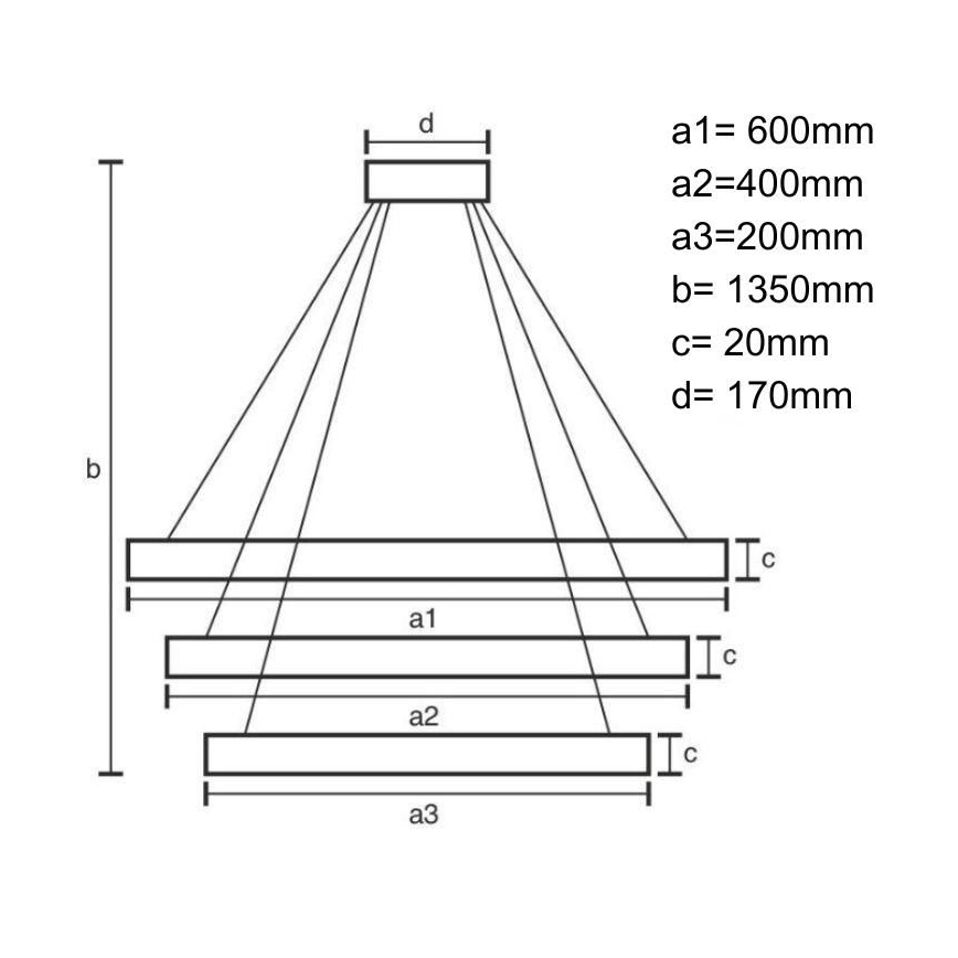 LED Stmievateľný luster na lanku LED/90W/230V 3000-6500K + diaľkové ovládanie