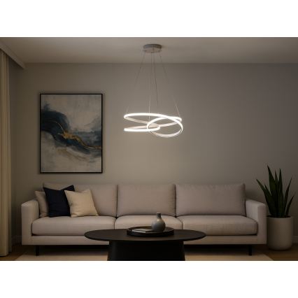 LED stmievateľný závesný luster na lanku LED/90W/230V 3000-6500K pr. 47 cm + diaľkové ovládanie
