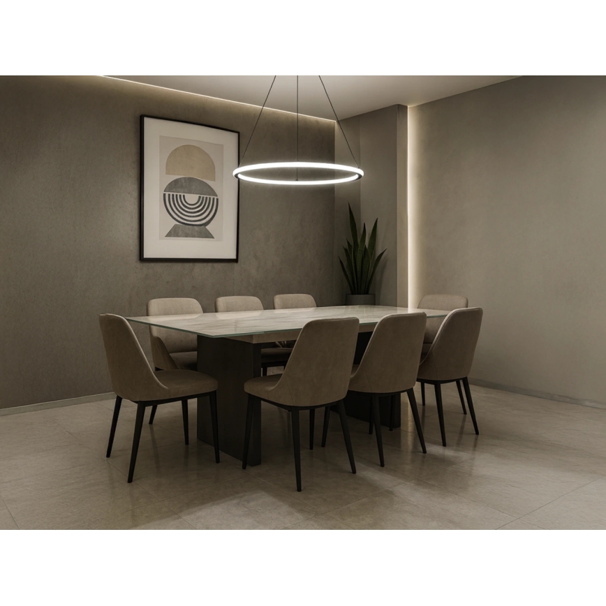 LED stmievateľný závesný luster na lanku LED/90W/230V 3000-6500K priemer 60 cm + diaľkové ovládanie