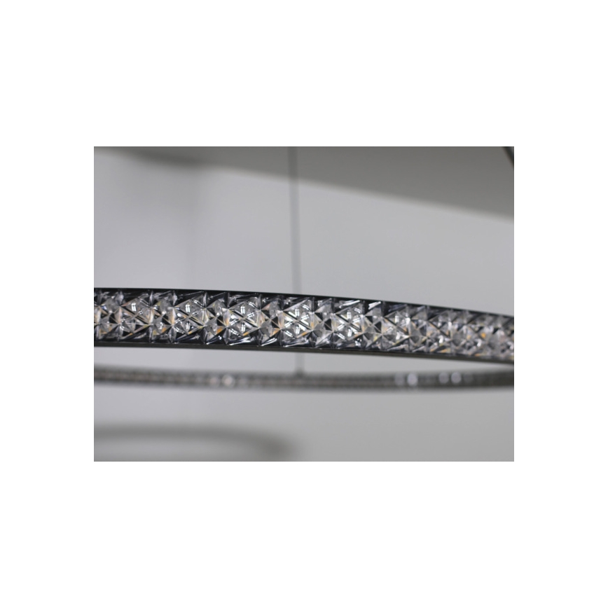 LED stmievateľný závesný luster na lanku LED/90W/230V 3000-6500K priemer 60 cm + diaľkové ovládanie