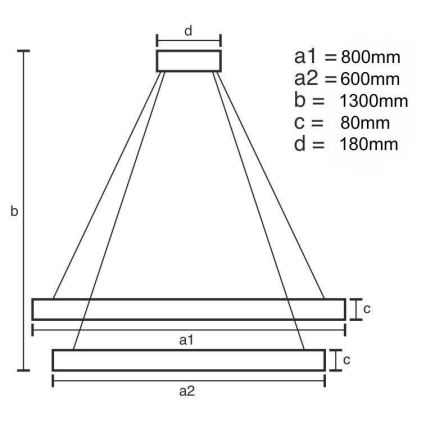 LED Stmievateľný krištáľový luster na lanku LED/90W/230V 3000-6500K zlatá/chróm + diaľkové ovládanie