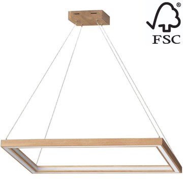 LED Stmievateľný luster na lanku LEGNO 2xLED/33W/230V dub – FSC certifikované