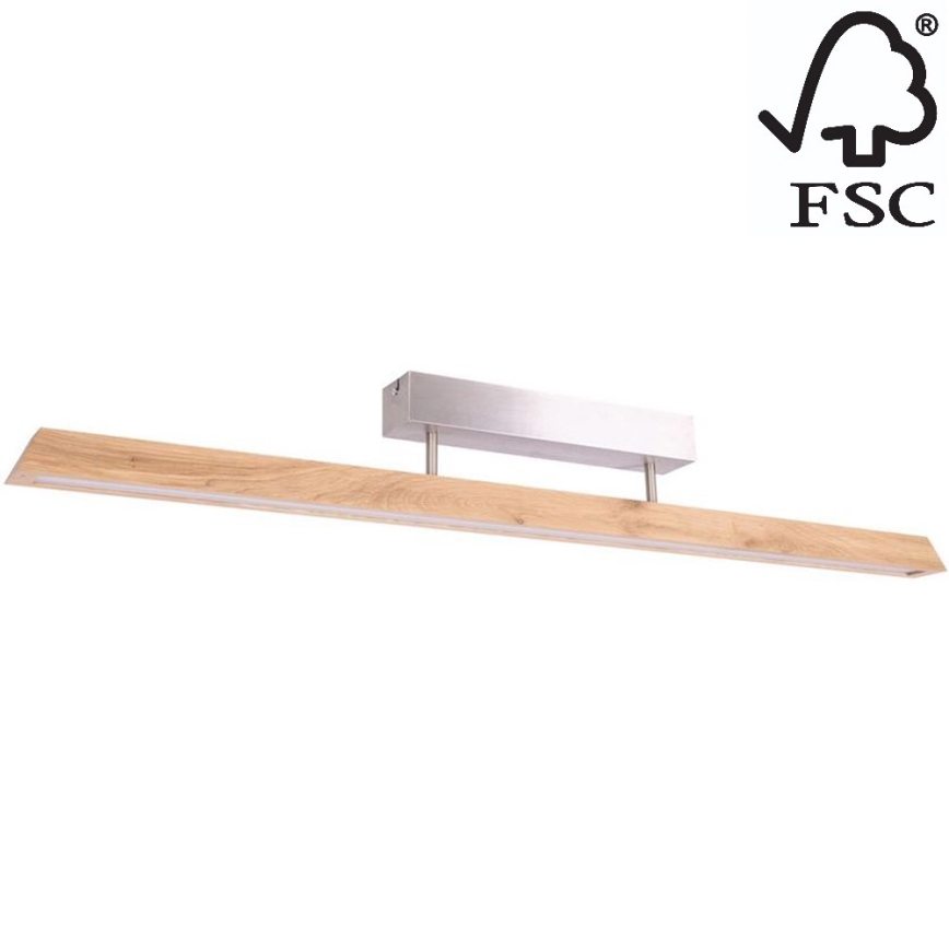 LED Stmievateľný prisadený luster DEROTT 3xLED/14W/230V dub – FSC certifikované