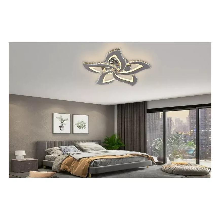 LED Stmievateľný prisadený luster LED/100W/230V 3000-6500K + diaľkové ovládanie