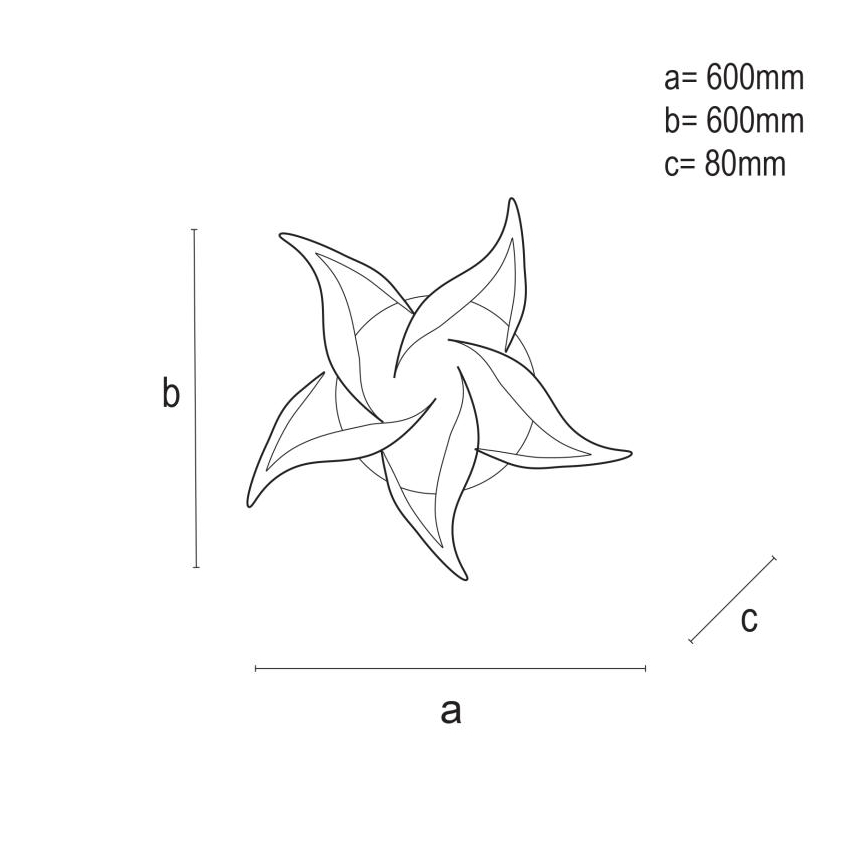 LED Stmievateľný prisadený luster LED/100W/230V 3000-6500K + diaľkové ovládanie