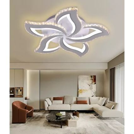 LED Stmievateľný prisadený luster LED/100W/230V 3000-6500K + diaľkové ovládanie