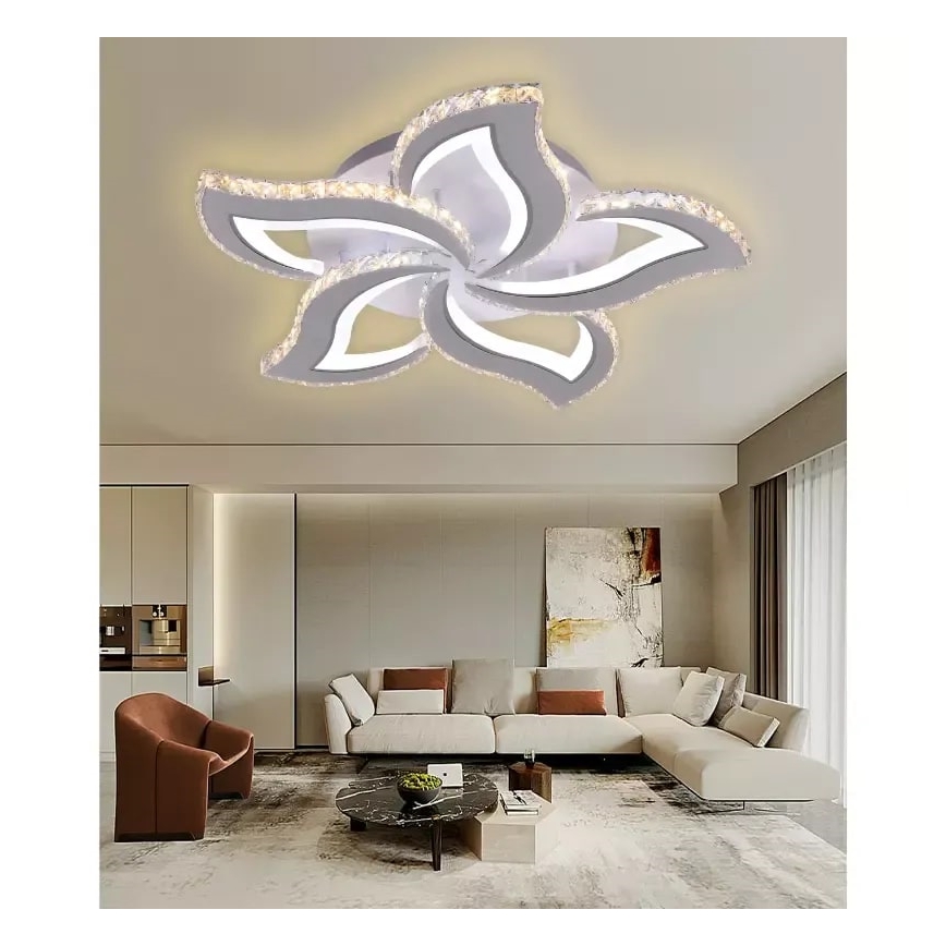 LED Stmievateľný prisadený luster LED/100W/230V 3000-6500K + diaľkové ovládanie