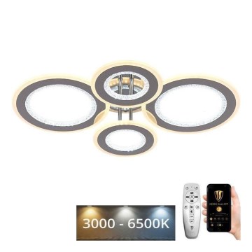 LED Stmievateľný prisadený luster LED/100W/230V 3000-6500K + diaľkové ovládanie