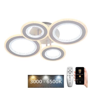 LED Stmievateľný prisadený luster LED/100W/230V 3000-6500K + diaľkové ovládanie