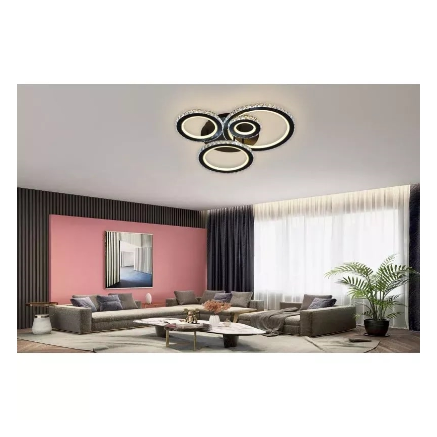 LED Stmievateľný prisadený luster LED/120W/230V 3000-6500K + diaľkové ovládanie