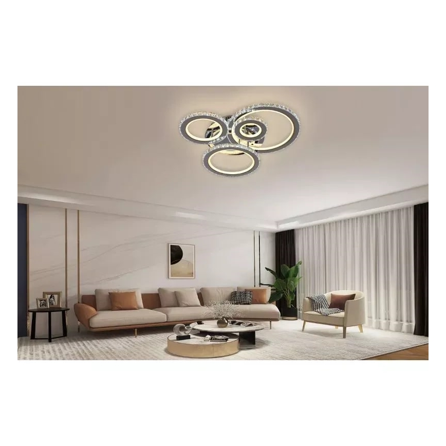 LED Stmievateľný prisadený luster LED/120W/230V 3000-6500K + diaľkové ovládanie