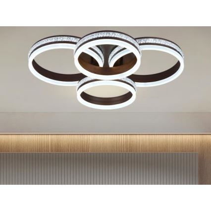 LED Stmievateľný prisadený luster LED/150W/230V 3000-6500K + diaľkové ovládanie