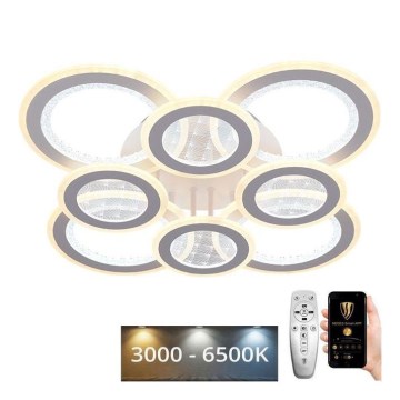LED Stmievateľný prisadený luster LED/200W/230V 3000-6500K + diaľkové ovládanie