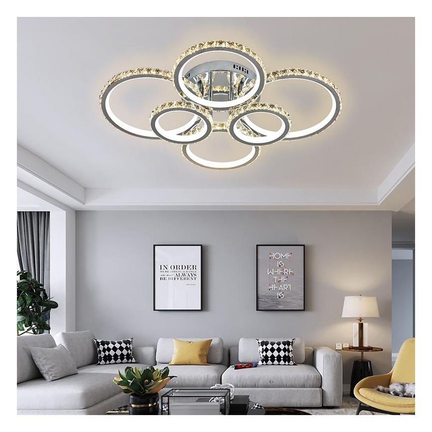LED Stmievateľný prisadený luster LED/205W/230V 3000-6500K + diaľkové ovládanie