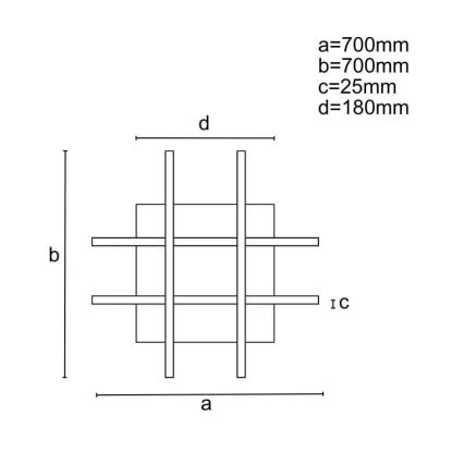 LED Stmievateľný prisadený luster LED/30W/230V 3000-6500K + diaľkové ovládanie