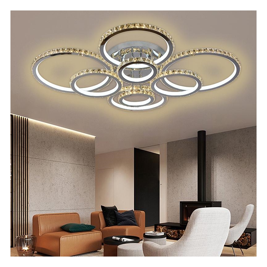 LED Stmievateľný prisadený luster LED/315W/230V 3000-6500K + diaľkové ovládanie