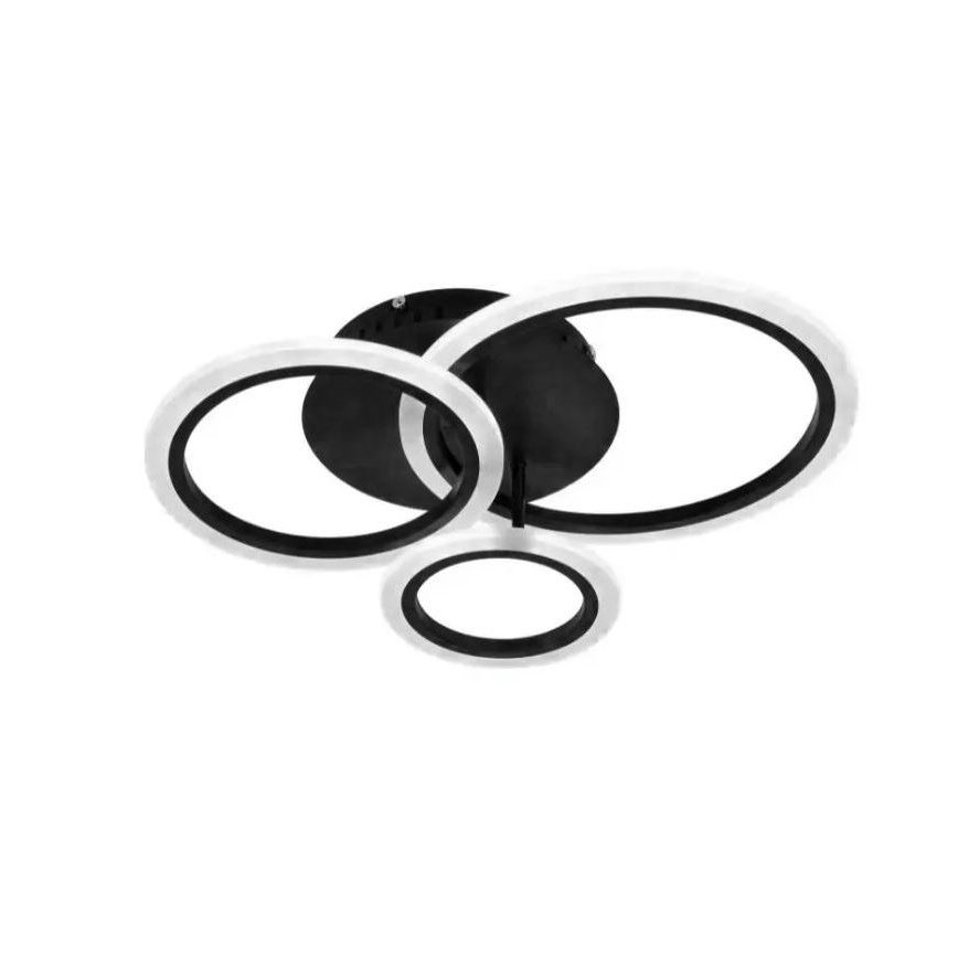 LED Stmievateľný prisadený luster LED/40W/230V 3000-6500K čierna + diaľkové ovládanie