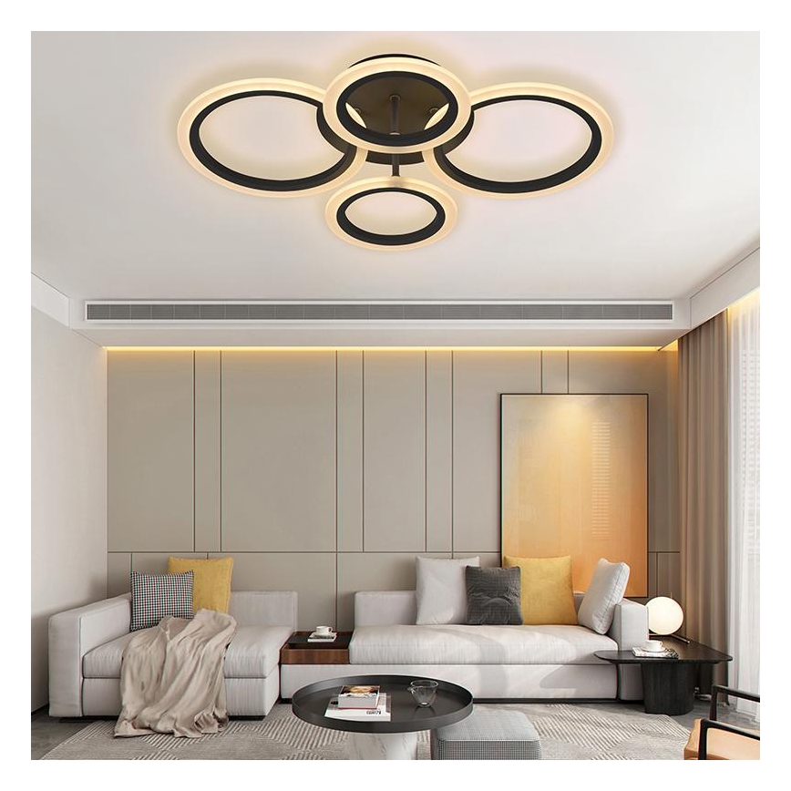 LED Stmievateľný prisadený luster LED/50W/230V 3000-6500K + diaľkové ovládanie