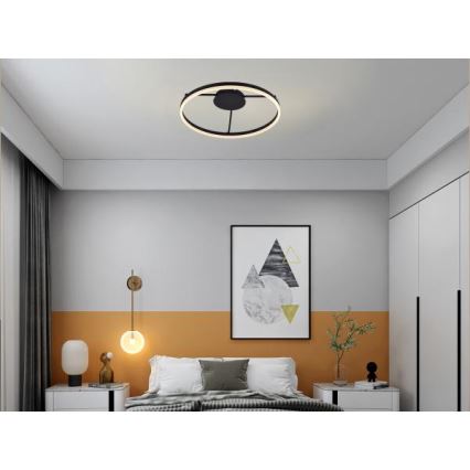 LED Stmievateľný prisadený luster LED/55W/230V 3000-6500K + diaľkové ovládanie
