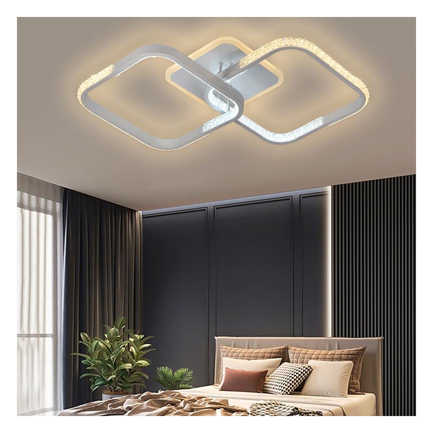 LED Stmievateľný prisadený luster LED/55W/230V 3000-6500K + diaľkové ovládanie