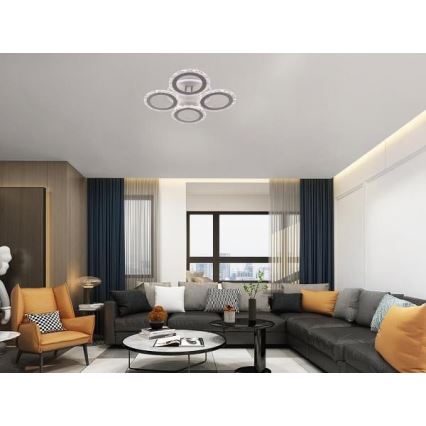 LED Stmievateľný prisadený luster LED/55W/230V 3000-6500K + diaľkové ovládanie