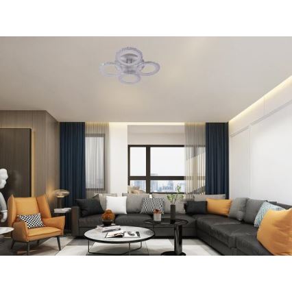LED Stmievateľný prisadený luster LED/55W/230V 3000-6500K + diaľkové ovládanie